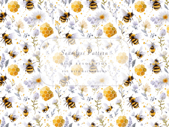 Download Bee Seamless Pattern - Sea Collection