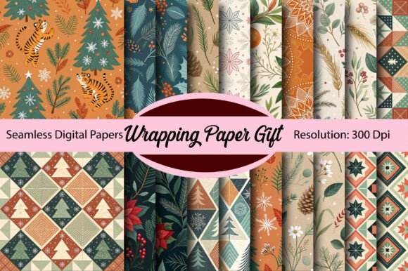 Download Wrapping Paper Gift Digital Paper - Digital paper Collection
