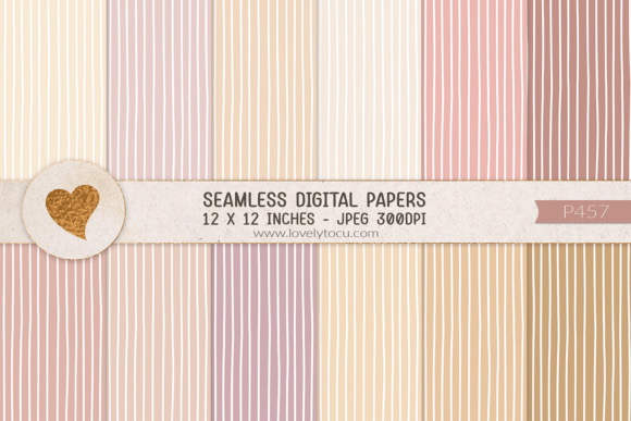 Download Pastel Stripes Seamless Paper Pack - Sea Collection