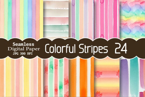 Download Colorful Stripes Seamless Digital Paper - Digital paper Collection