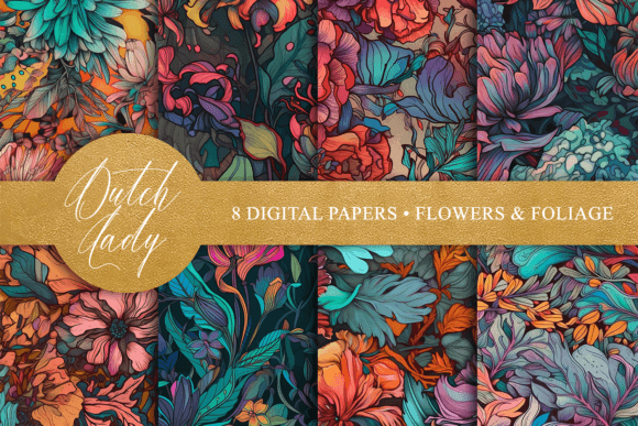 Download Seamless Flowers &amp; Foliage Patterns - Sea Collection