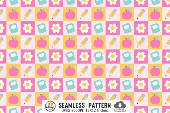 Download Seamless School Teacher Pattern Paper - Sea Collection