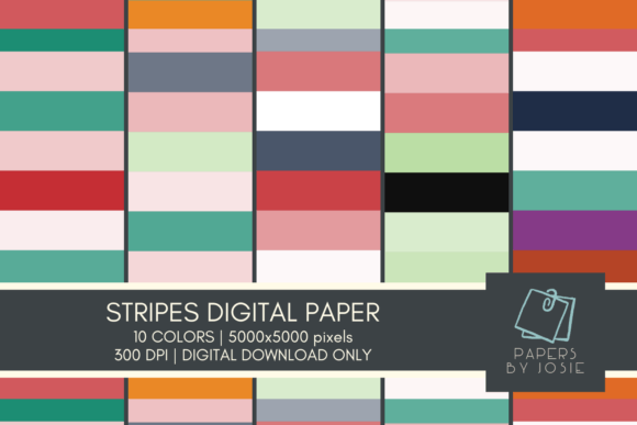 Download Colorful Stripes Digital Paper - Digital paper Collection