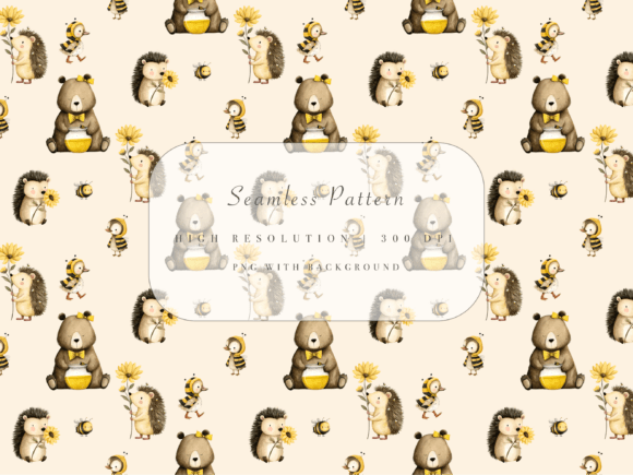 Download Woodland Bee Seamless Pattern - Sea Collection
