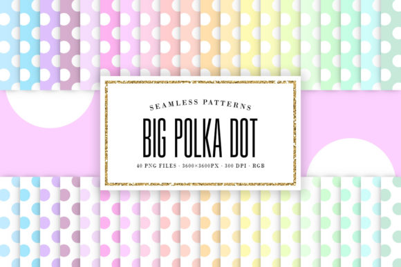 Download Big Polka Dot Seamless Pastel Patterns - Sea Collection
