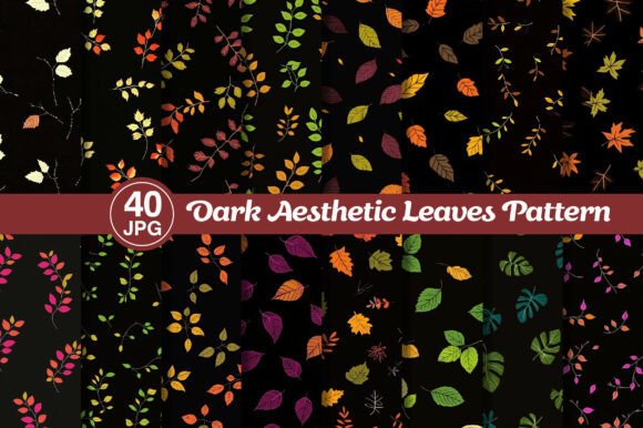 Download Dark Aesthetic Leaves Seamless Pattern - Sea Collection