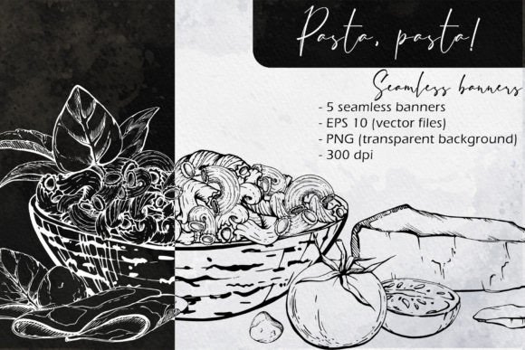 Download Pasta - Pasta: Seamless Banners - Sea Collection