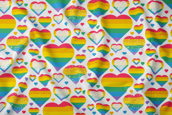 Download Pride Hearts Seamless Pattern - Sea Collection