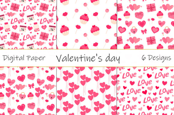 Download Seamless Pattern Valentine's Day Hearts - Sea Collection