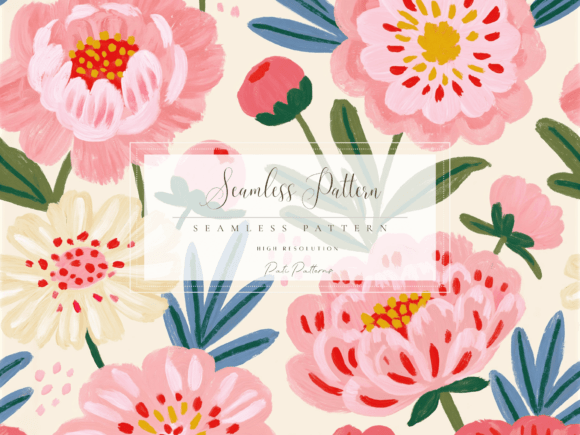 Download Blush Peony Seamless Floral Pattern PNG - Sea Collection