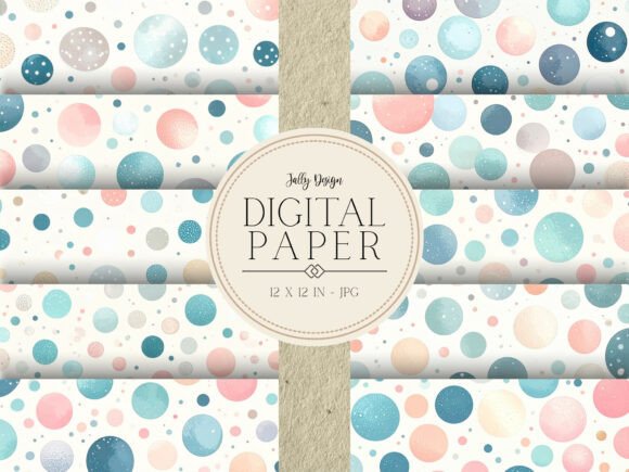 Download Nursery Pastel Dots Digital Paper - Digital paper Collection