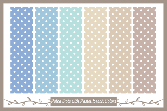 Download Seamless Polka Pattern with Beach Colors - Sea Collection