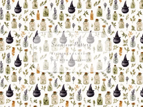 Download Herbal Witch Seamless Pattern - Sea Collection