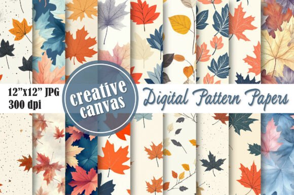 Download Autumn Leaves Seamless Pattern Bundle - Sea Collection