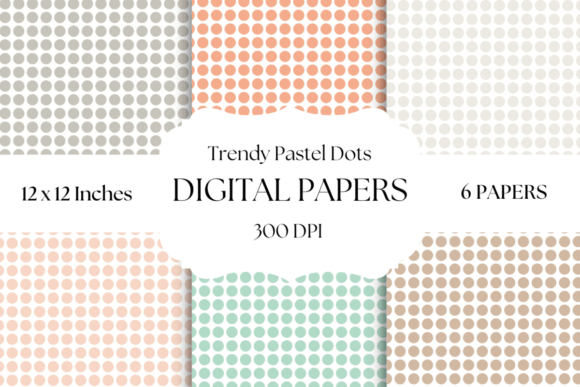 Download Trendy Pastel Dots Digital Papers - Digital paper Collection