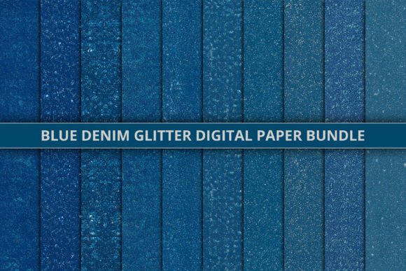 Download Blue Denim Glitter Digital Paper Bundle - Digital paper Collection