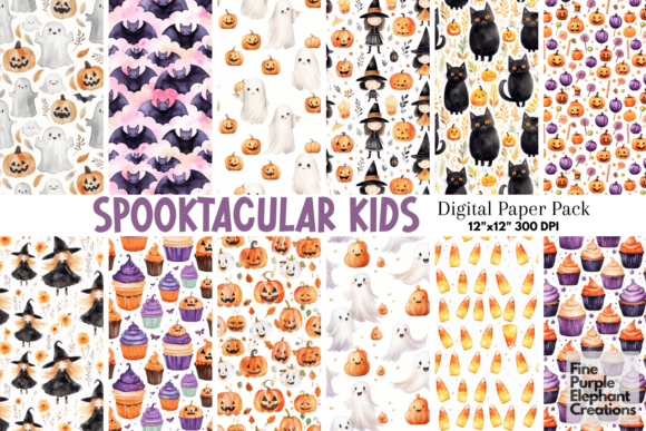 Download Kids Halloween Digital Paper - Digital paper Collection