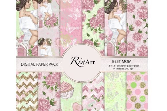Download Mother's Day Digital Paper, Pattern Jpeg - Digital paper Collection