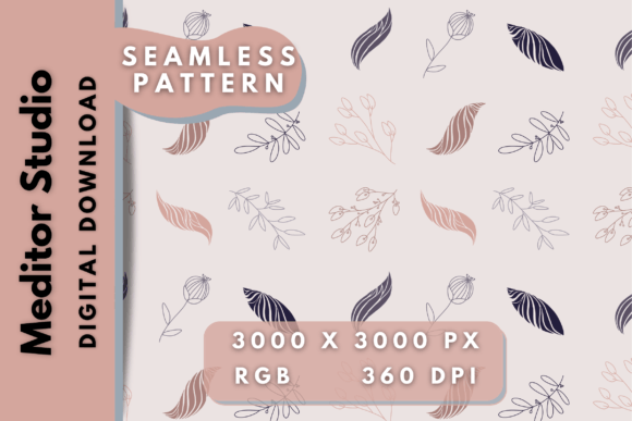 Download Floral Sea Waves Seamless Pattern - Sea Collection
