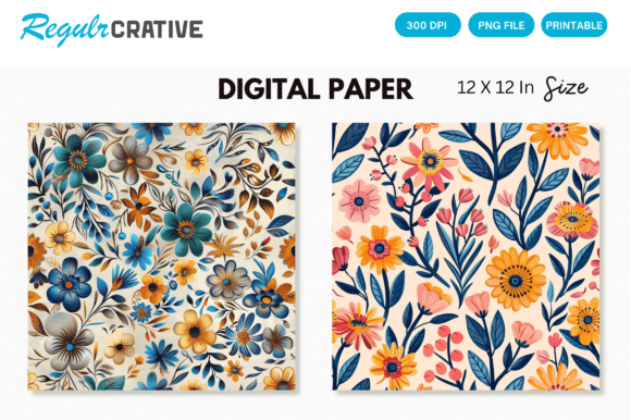 Download Watercolor Boho Floral Seamless Pattern - Sea Collection