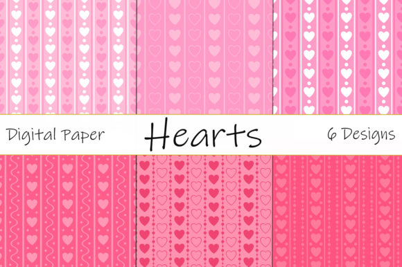 Download Seamless Patterns Valentine's Day Hearts - Sea Collection
