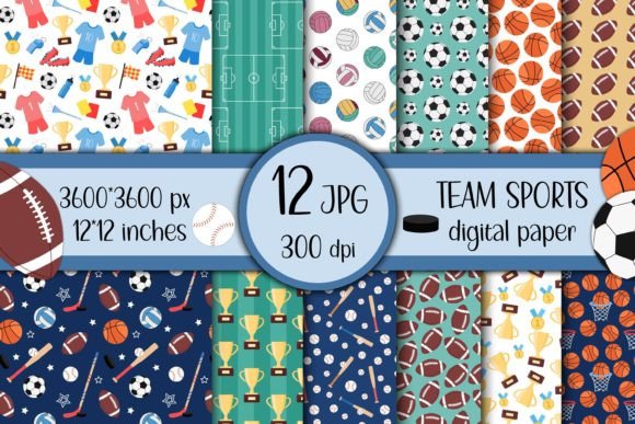 Download Team Sports Digital Paper | JPG - Digital paper Collection
