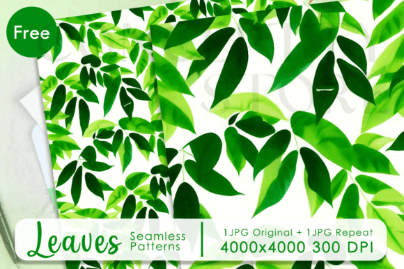 Download Green Leaves Seamless Pattern - Sea Collection