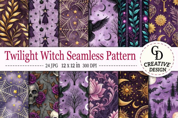 Download Twilight Witch Seamless Pattern - Sea Collection